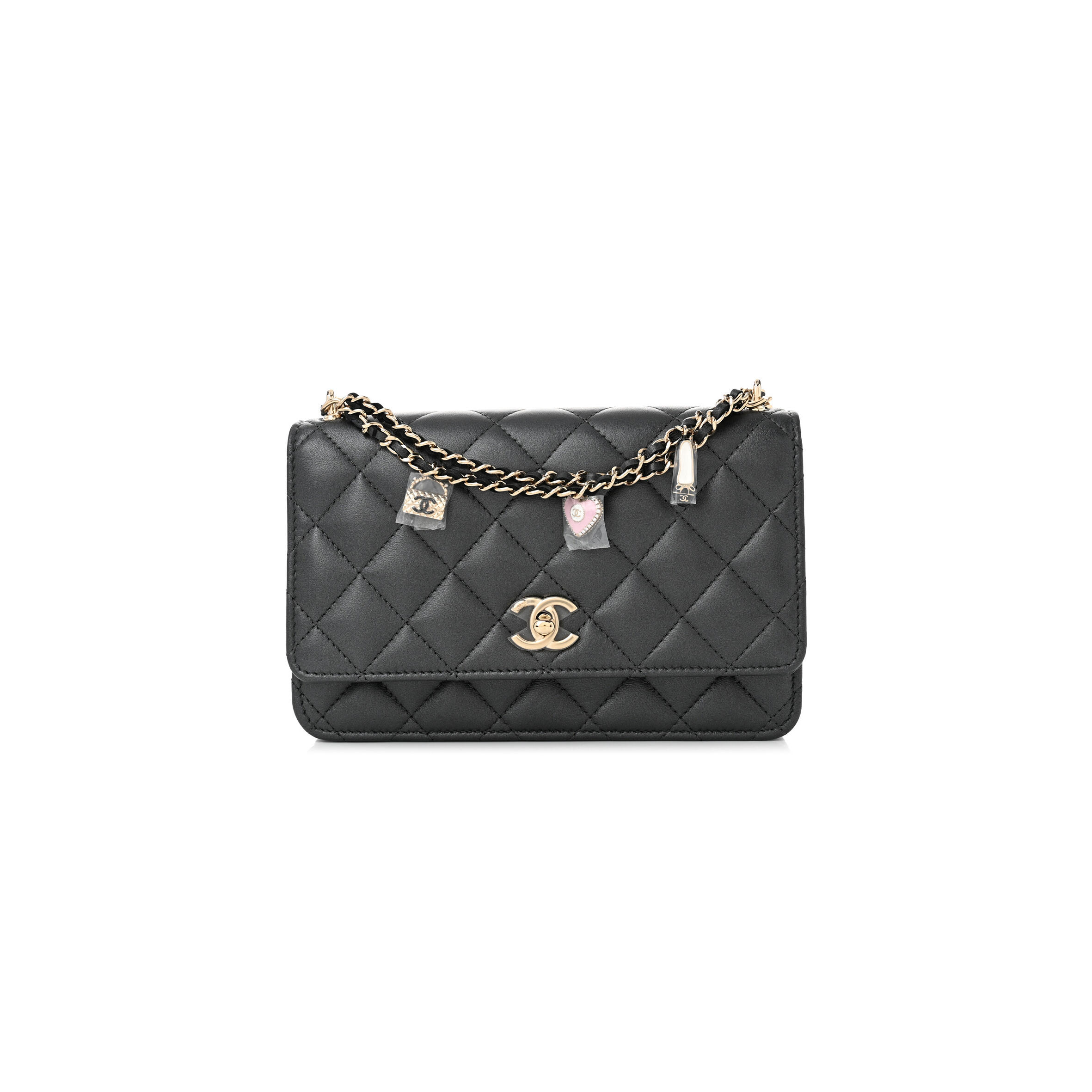 CHANEL MASTER WALLET ON CHAIN WITH CHARMS AP4537 (19*12*3.5cm)
